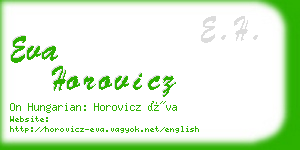 eva horovicz business card